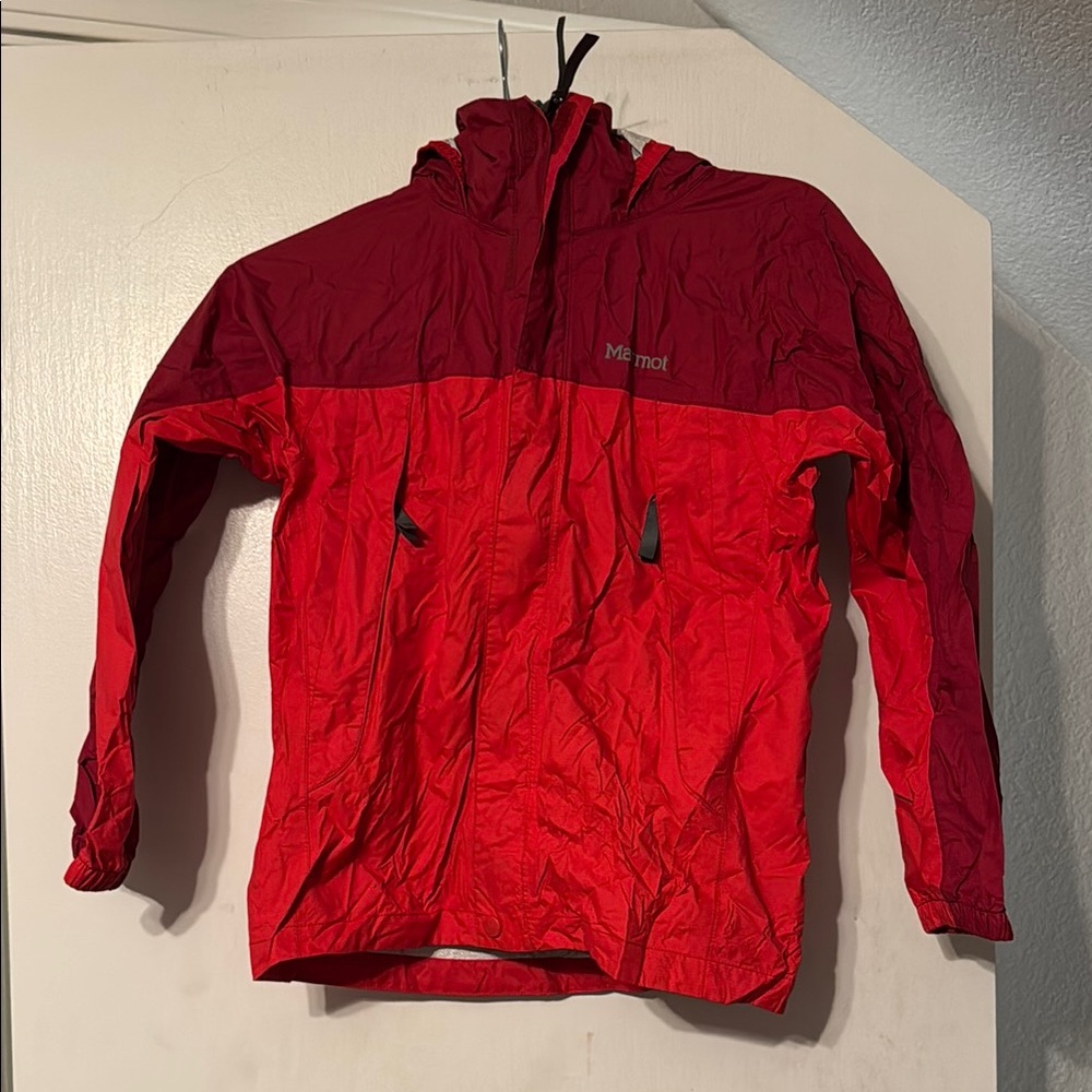 Marmot Two-Tone Red Precip Windbreaker